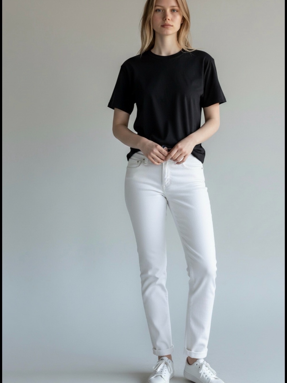 Joe's Jeans White Straight Leg Jeans